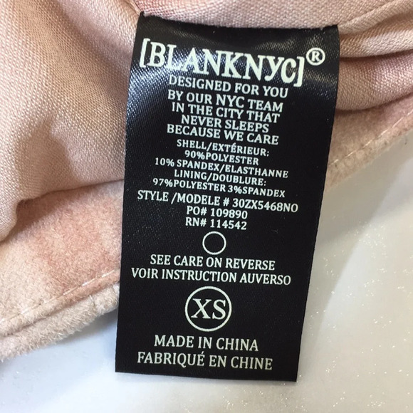 BlankNY Pink Cream Tie Dye Moto Jacket Womens XS Zip Up Drape Front - Picture 7 of 11